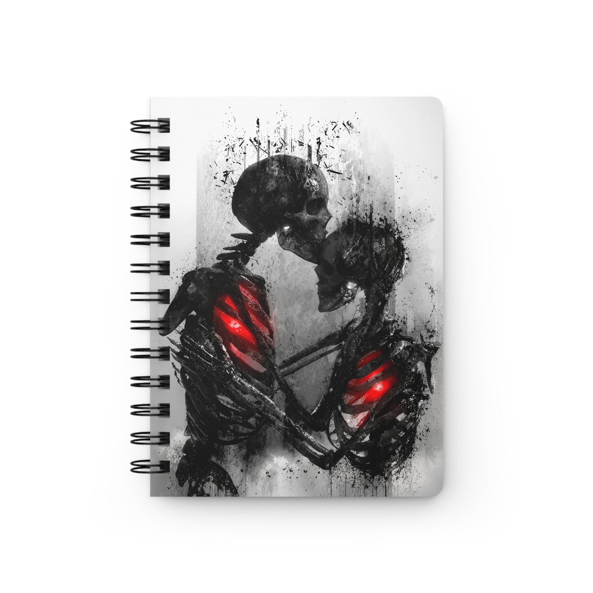 Eternal Love Skeleton Journal | Gothic Dark Romance Notebook | Red Heart Aesthetic