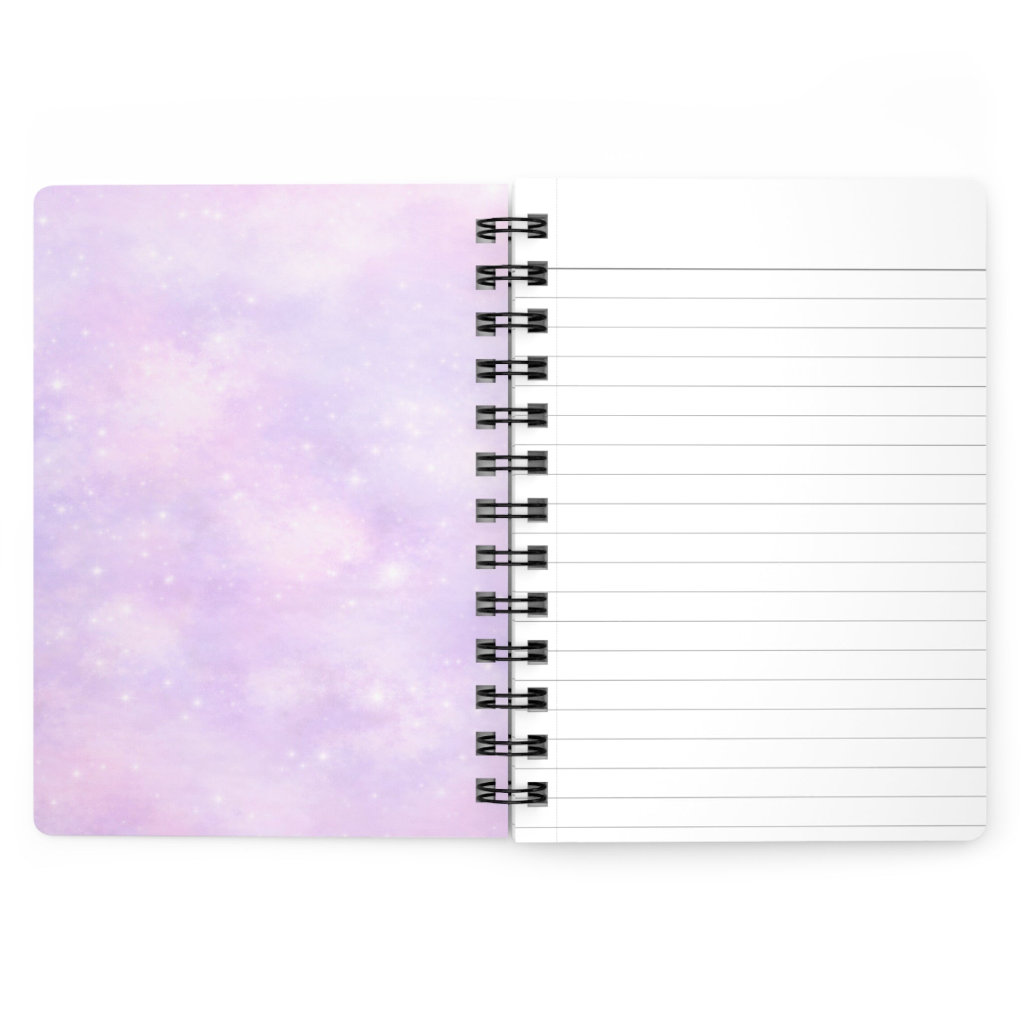 Midnight Thoughts Spiral Journal | purple galaxy notebook, cosmic writing journal