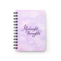 Midnight Thoughts Spiral Journal | purple galaxy notebook, cosmic writing journal