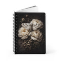 Nocturne Bloom Skull Moth Journal | Dark Floral Gothic Notebook | Vintage Rose Aesthetic