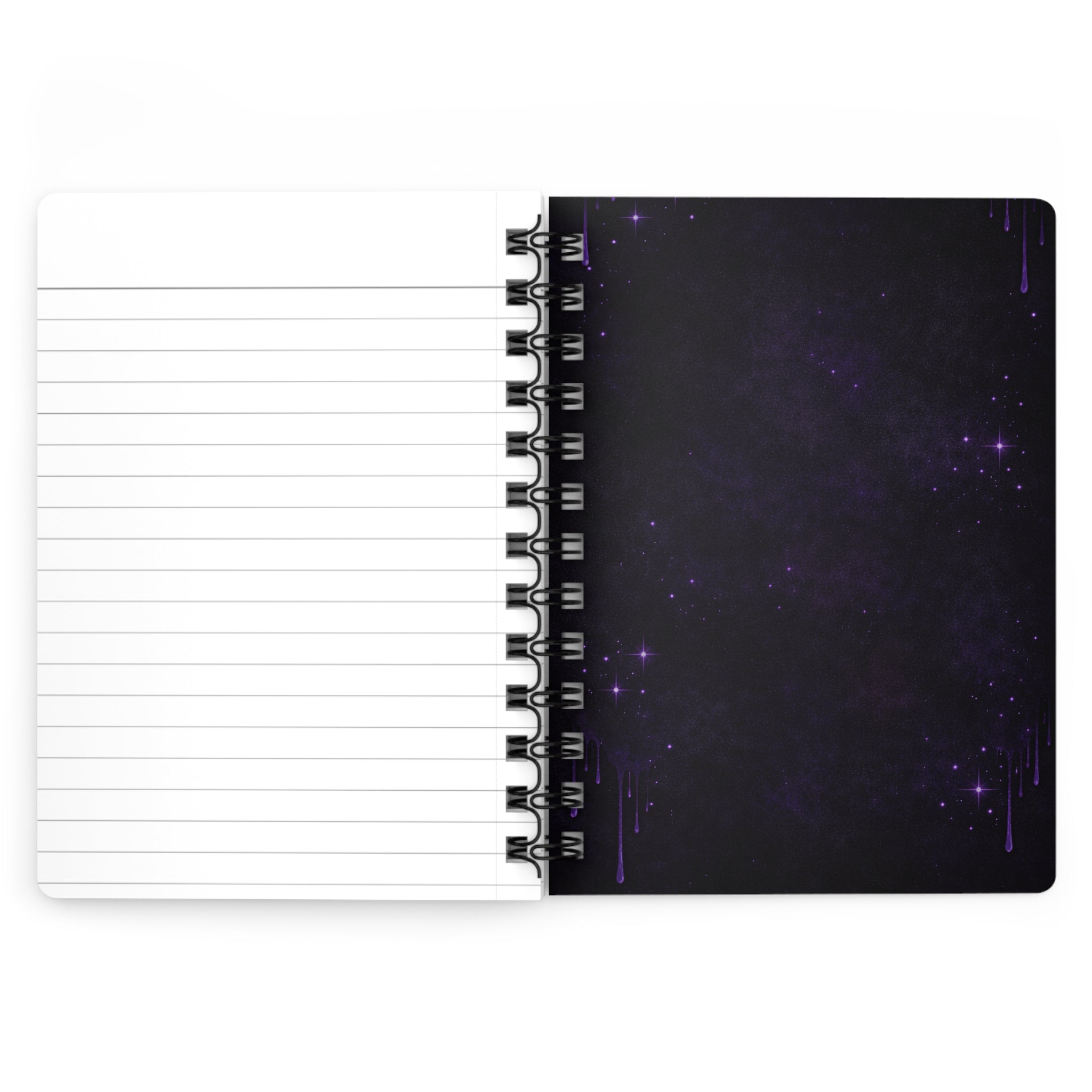 Midnight Thoughts journal | Spiral Bound Notebook, Purple Gothic Moon Design