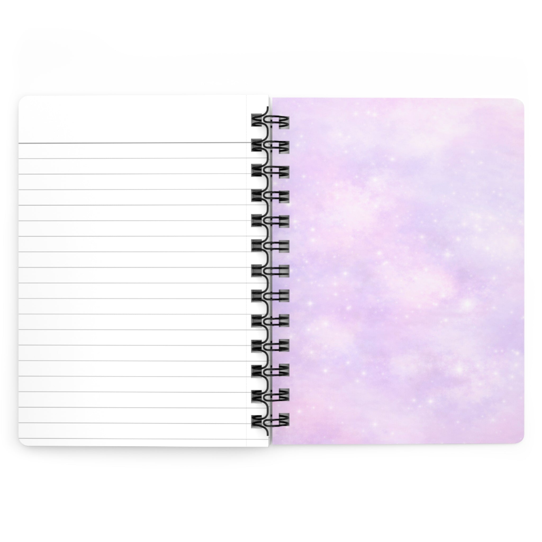 Midnight Thoughts Spiral Journal | purple galaxy notebook, cosmic writing journal
