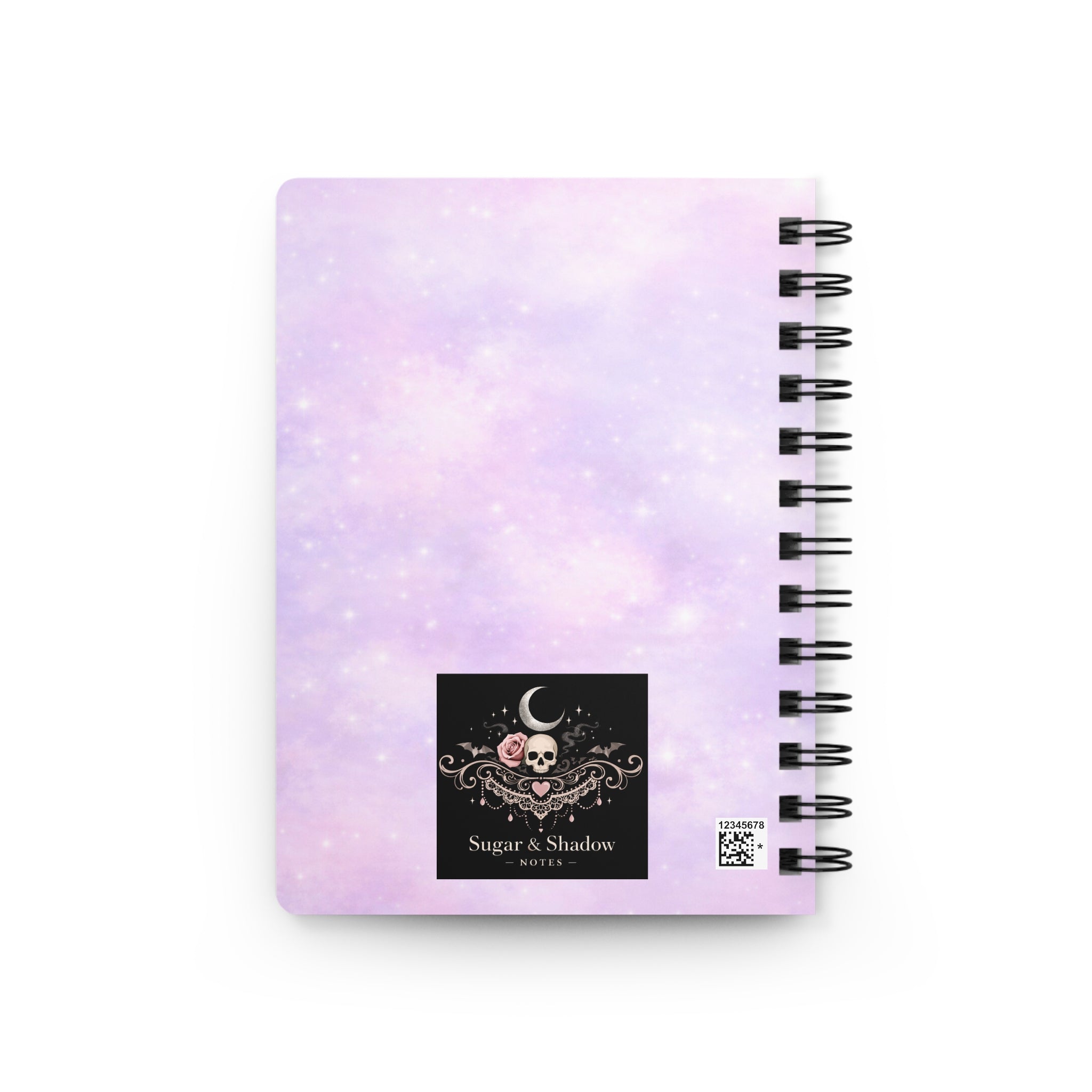 Midnight Thoughts Spiral Journal | purple galaxy notebook, cosmic writing journal