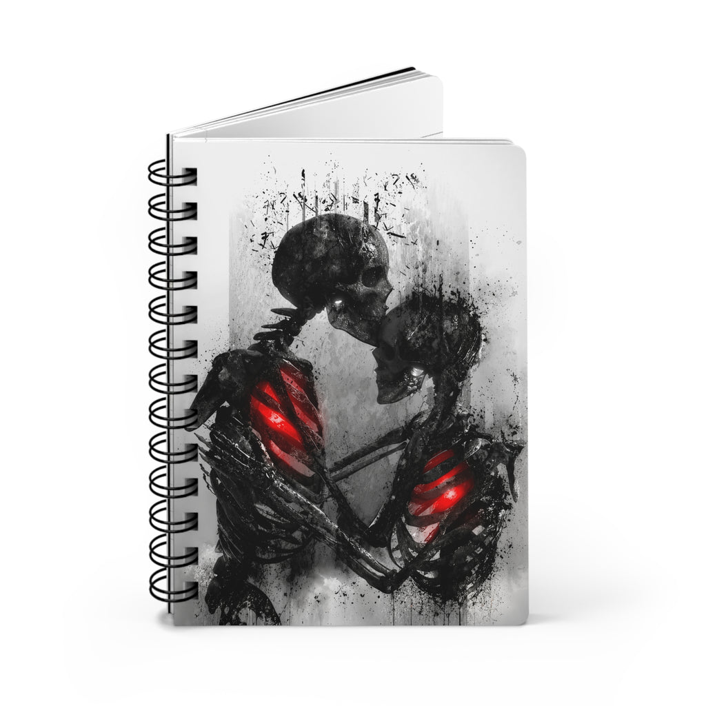 Eternal Love Skeleton Journal | Gothic Dark Romance Notebook | Red Heart Aesthetic