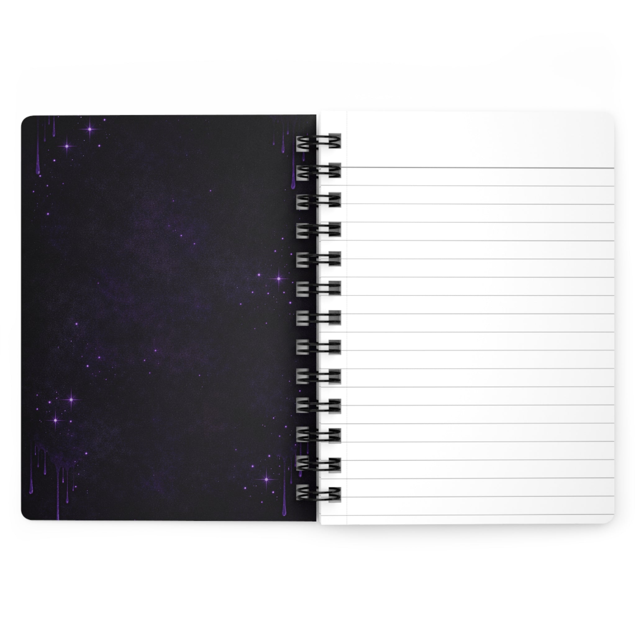 Midnight Thoughts journal | Spiral Bound Notebook, Purple Gothic Moon Design