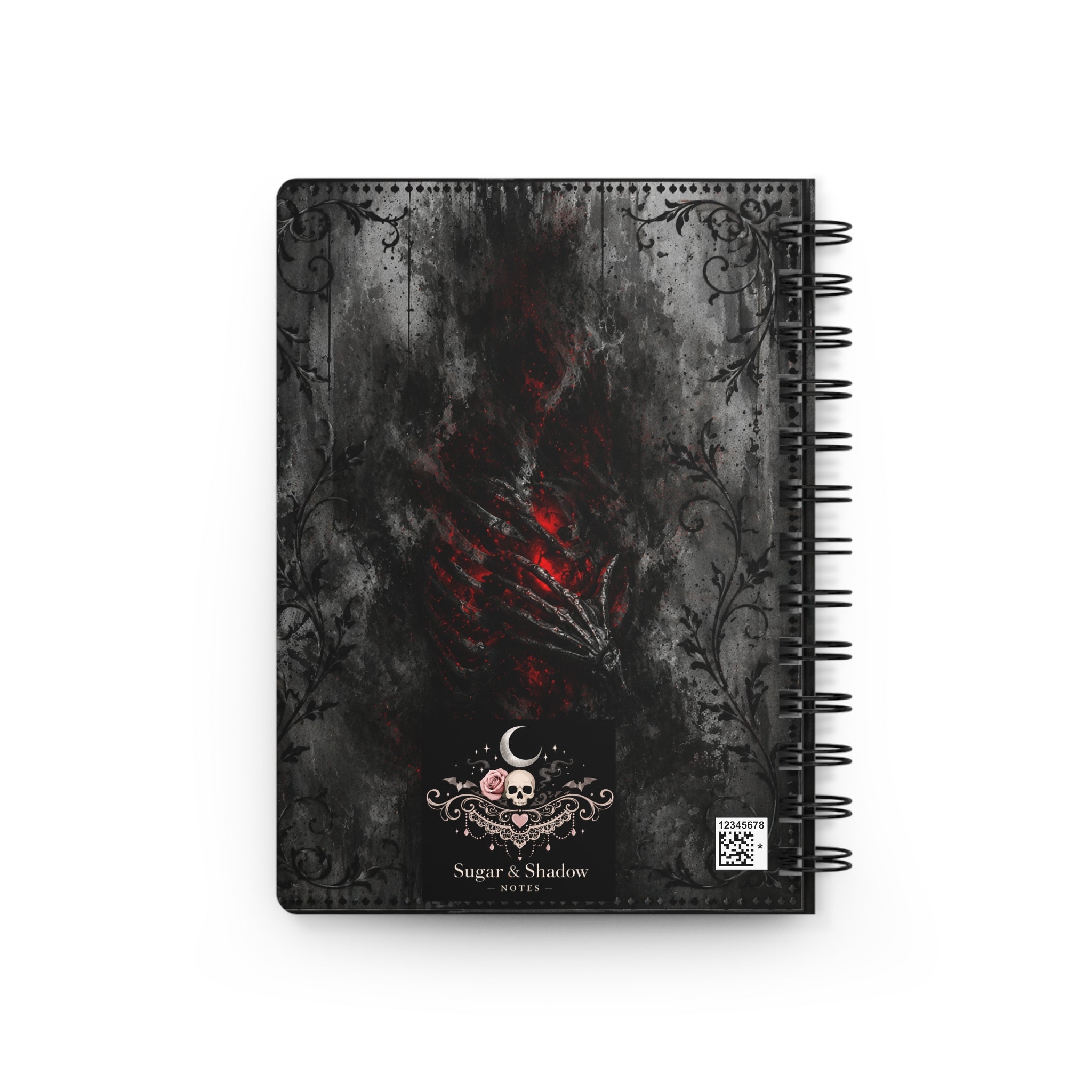 Eternal Love Skeleton Journal | Gothic Dark Romance Notebook | Red Heart Aesthetic