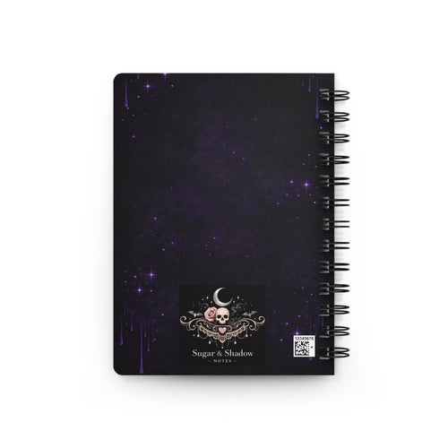 Midnight Thoughts journal | Spiral Bound Notebook, Purple Gothic Moon Design