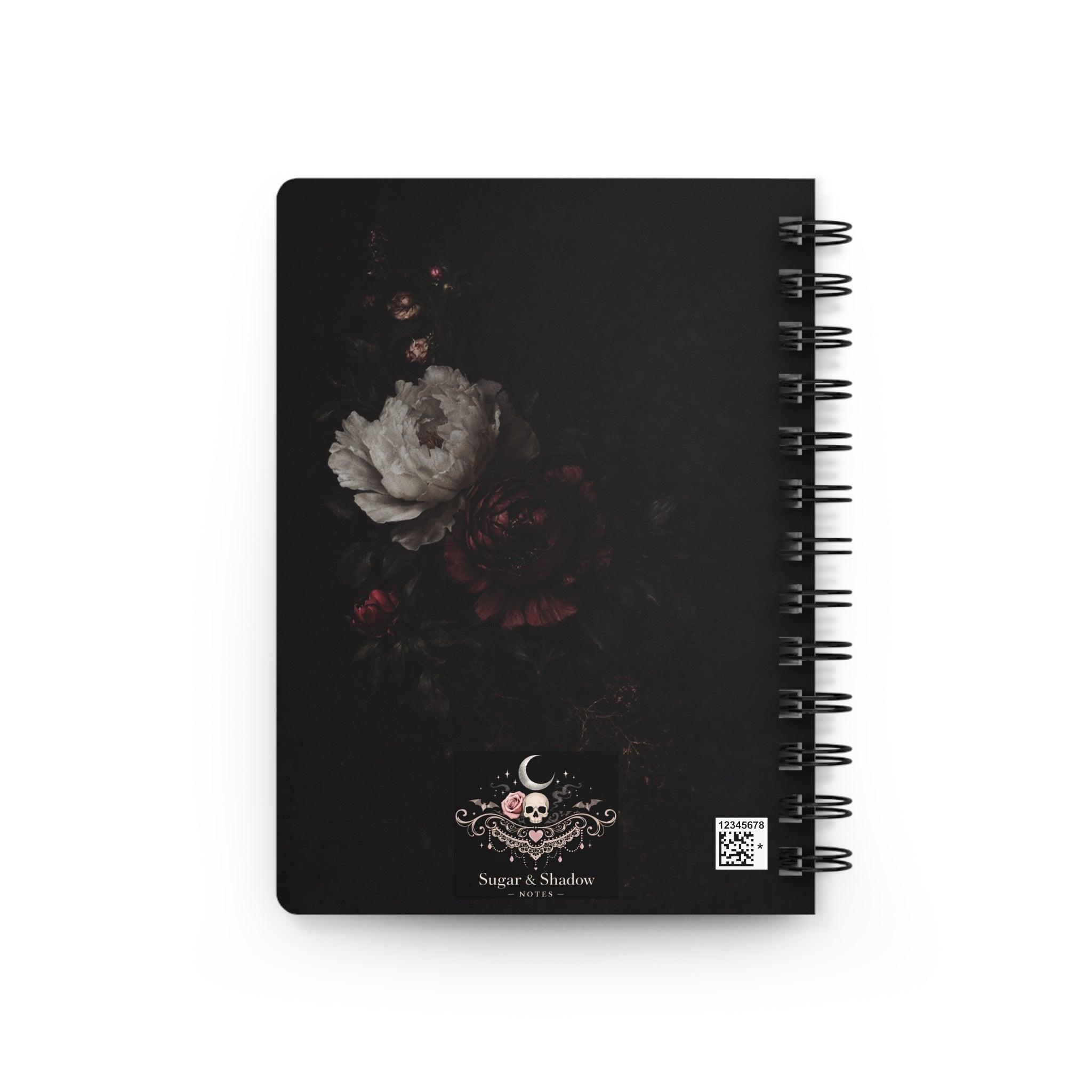 Gothic Snake & Dark Floral Notebook | Poison Garden Aesthetic Journal | Dark Romance, Witchy, Moody Art Spiral Notebook